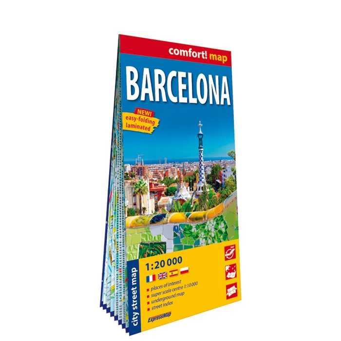 Barcelona laminowany plan miasta 1:20 000 2026, ExpressMap