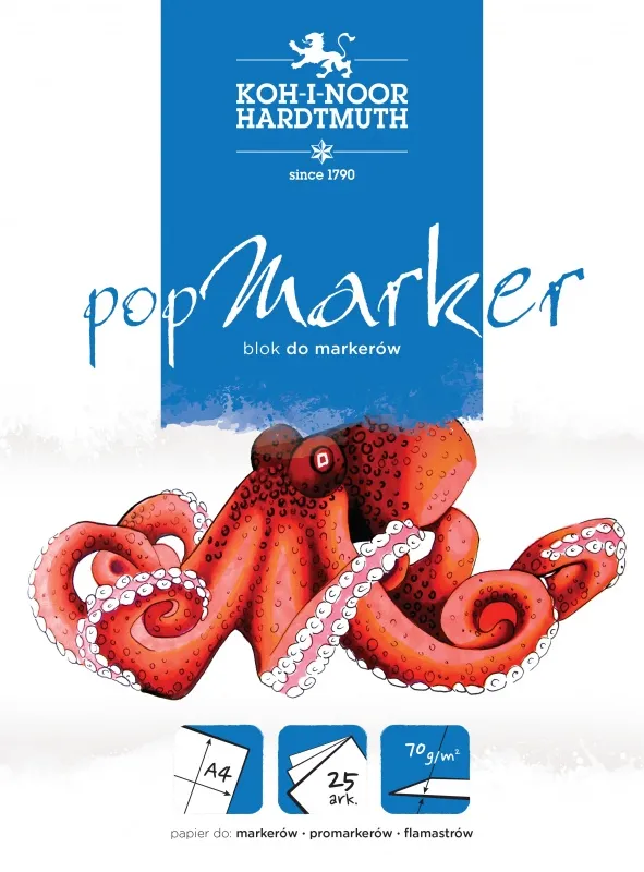 Blok A4 do markerów Pop Marker Koh-I-Noor, 25 kartek