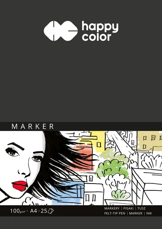 Blok Happy Color do markerów ART, A4, 25 arkuszy, 100 g