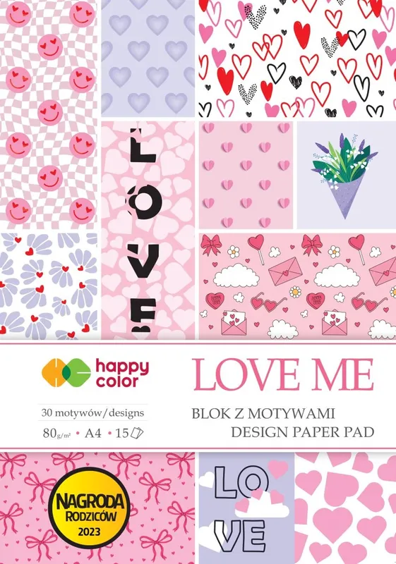 Blok Love Me Happy Color A4 80g