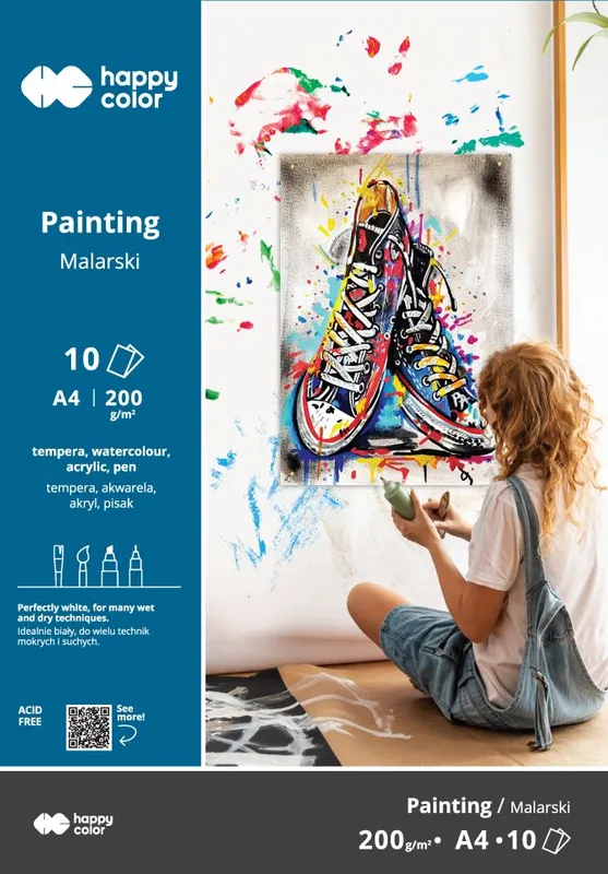Blok malarski Młody Artysta A4 200g 10ark. Happy Color