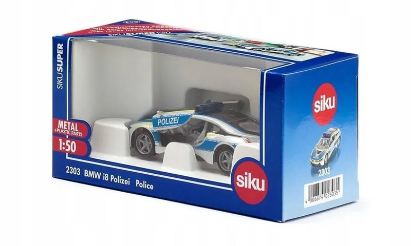 BMW i8 Policja SIKU S2303, model radiowozu dla dzieci