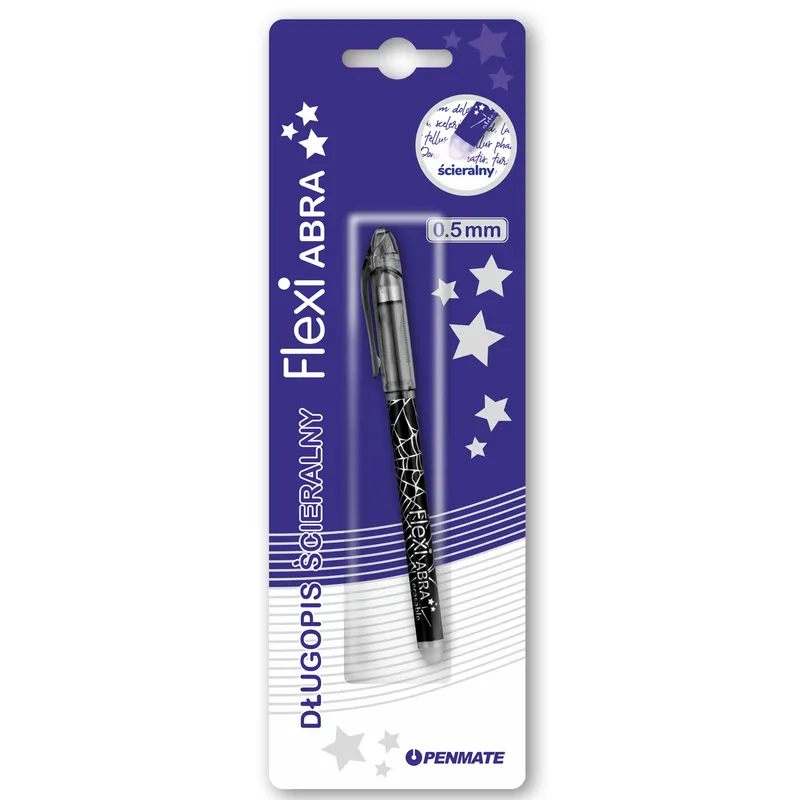 Długopis ścieralny Penmate Flexi Abra, czarny