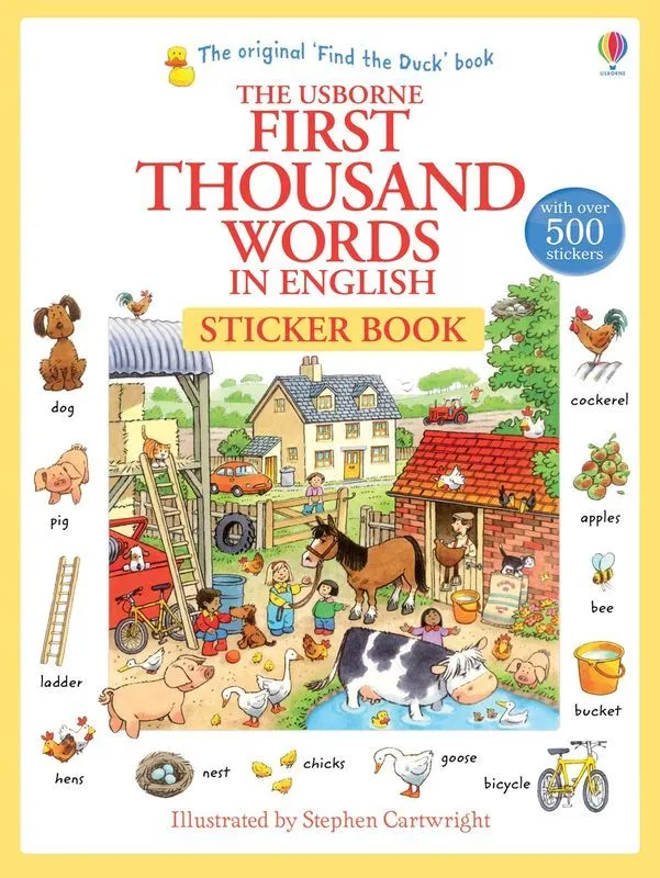 First Thousand Words in English Sticker Book, H. Amery, Usborne