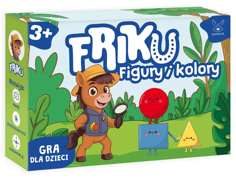 Gra FRIKU Figury i Kolory, Kangur, gra edukacyjna dla dzieci