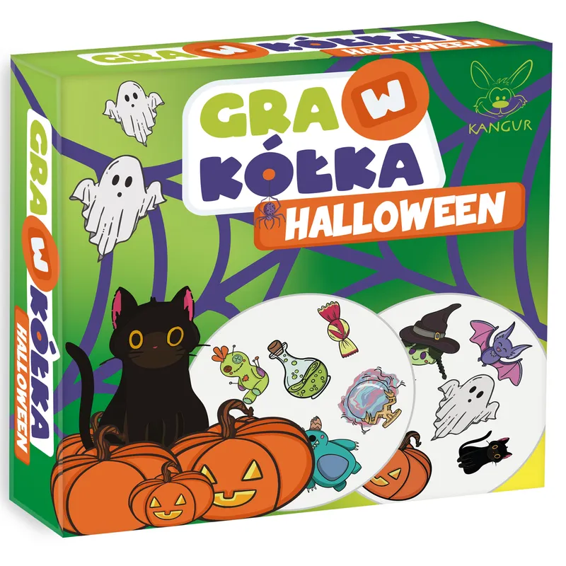 Gra w kółka Halloween, gra karciana edukacyjna, Kangur