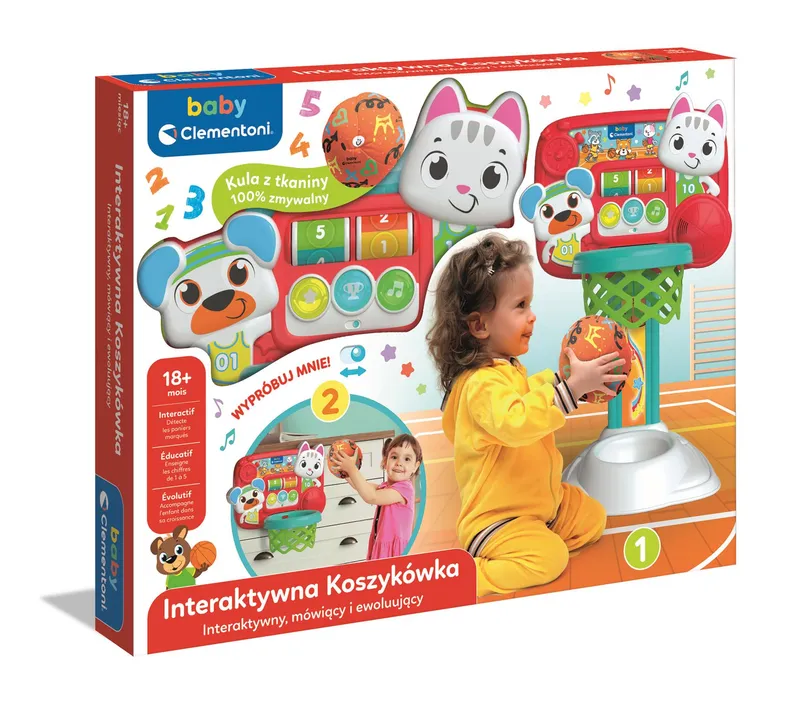 Interaktywna koszykówka 50384 - Clementoni, zabawka edukacyjna