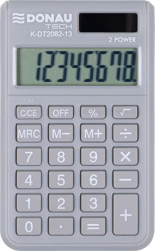 Kalkulator kieszonkowy DONAU TECH 97x60x10 mm jasnoszary