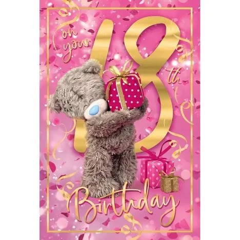 Karnet holograficzny 3D On Your 18th Birthday, kartka urodzinowa