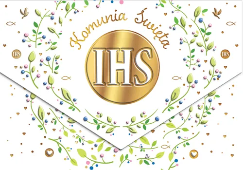Karnet Komunia listki IHS, Henry
