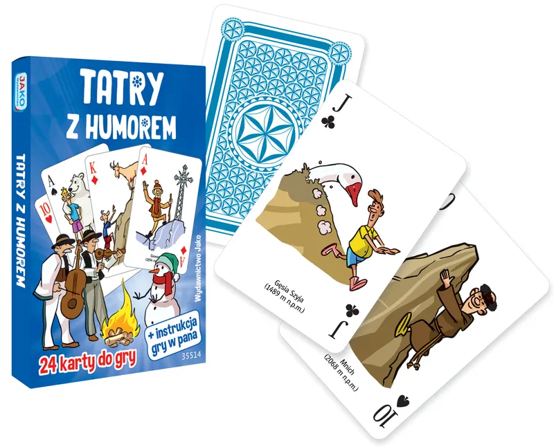 Karty do gry Tatry z humorem, 24 karty JAKO