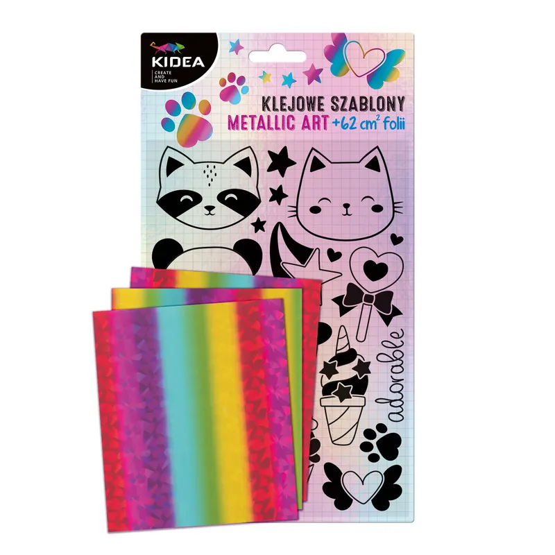 Klejowe szablony Metallic Art Sweet, Kidea