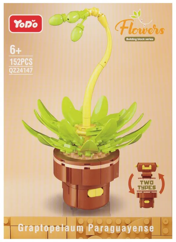 Klocki konstrukcyjne Kwiaty 152 elementy, MEGA CREATIVE