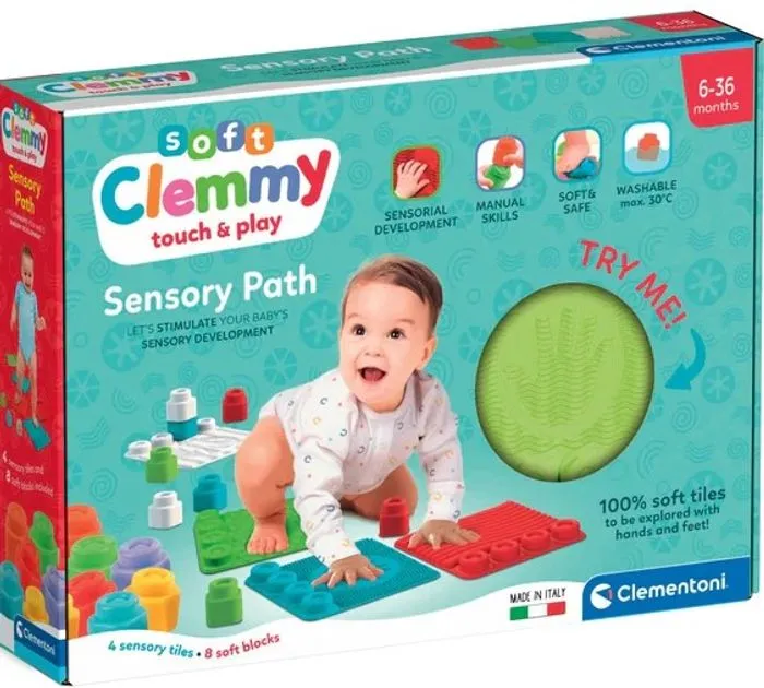 Klocki miękkie Clemmy, ścieżka sensoryczna, Clementoni
