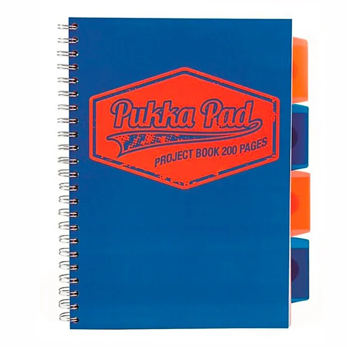 Kołozeszyt Pukka Pad B5 Project Book Neon, niebieski