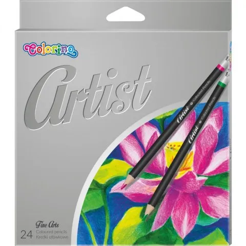 Kredki ołówkowe okrągłe Colorino Artist, 24 kolory