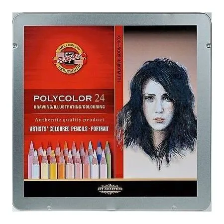 Kredki Polycolor Koh-I-Noor 3824 Portret, metal