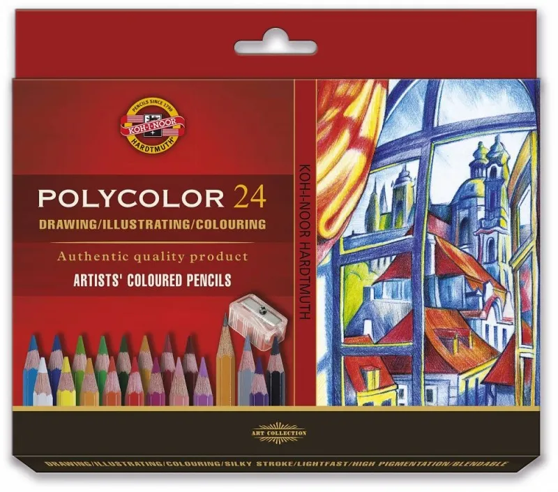 Kredki Polycolor Koh-I-Noor 3834, 24 kolory
