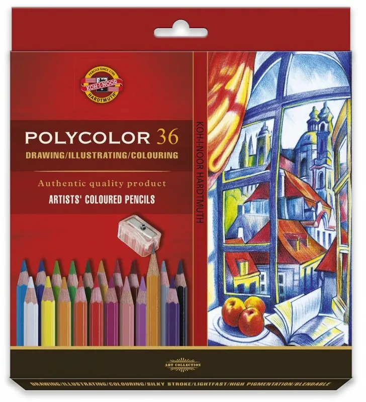 Kredki Polycolor Koh-I-Noor 3835, 36 kolorów