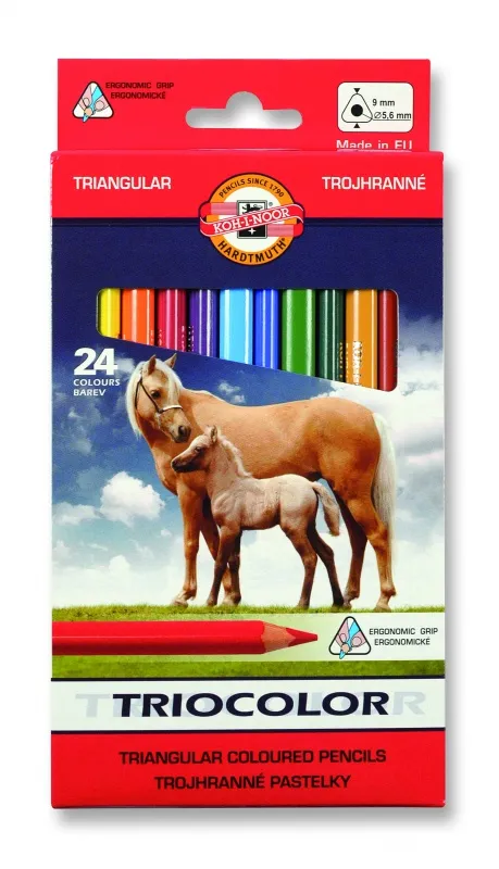 Kredki Triocolor Koh-I-Noor 3144, 24 kolory, 9mm