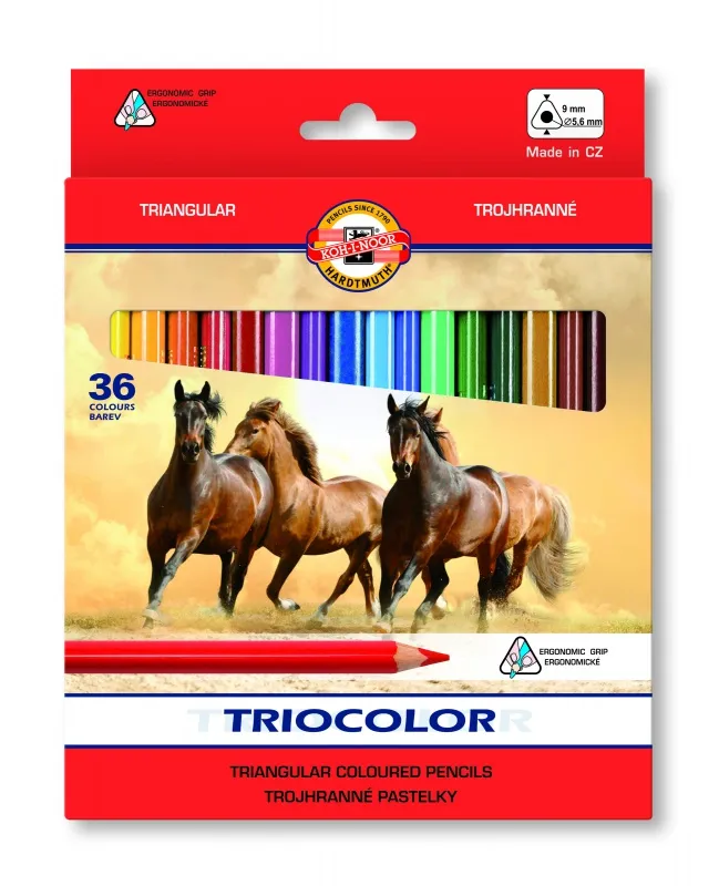 Kredki Triocolor Koh-I-Noor 3145, 36 kolorów, 9mm