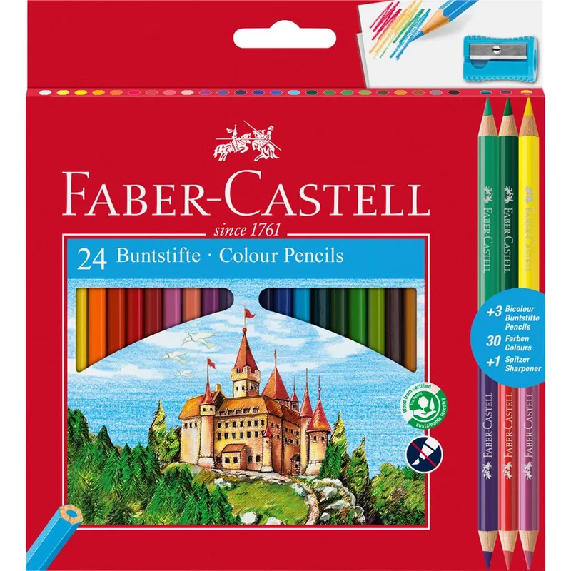 Kredki ołówkowe Zamek Faber-Castell 24 kolory