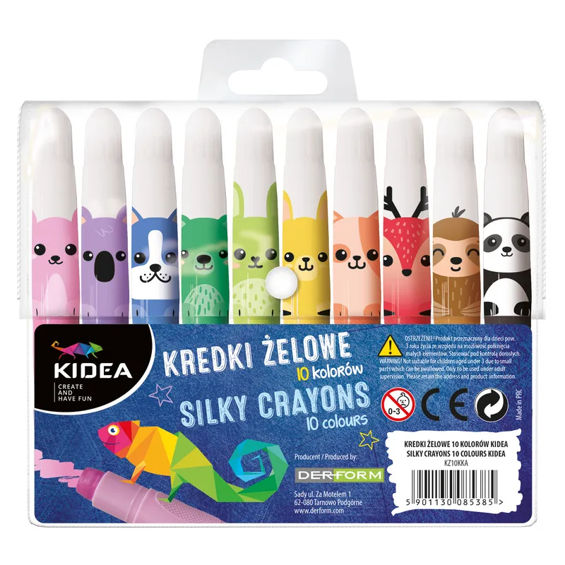 Kredki żelowe Kidea 10 kolorów
