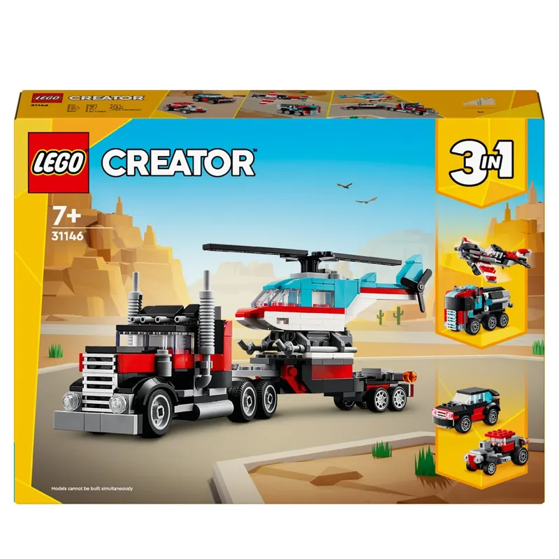 LEGO Creator 3w1 Ciężarówka i Helikopter 31146