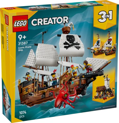 LEGO Creator 3w1 Legendarny Statek Piracki, klocki LEGO CREATOR