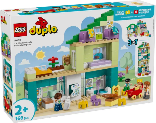 LEGO Duplo Nowoczesny dom rodzinny 3w1 z figurkami 10470