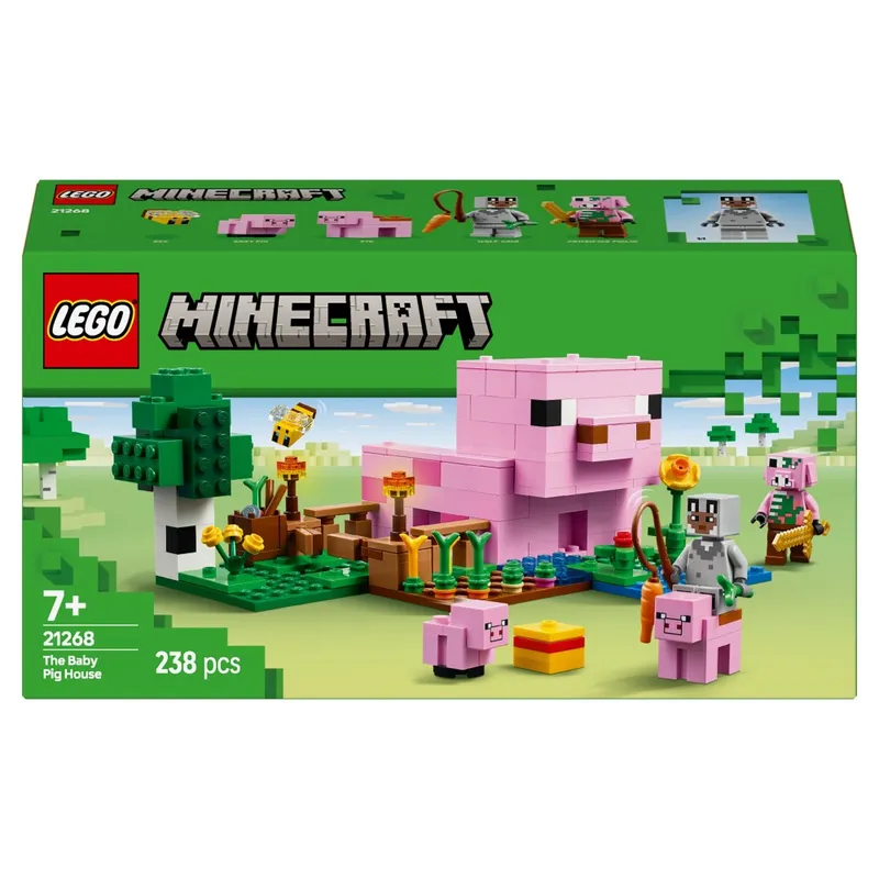 LEGO Minecraft Dom Prosiaczka 21268, 238 elementów, wiek 7+