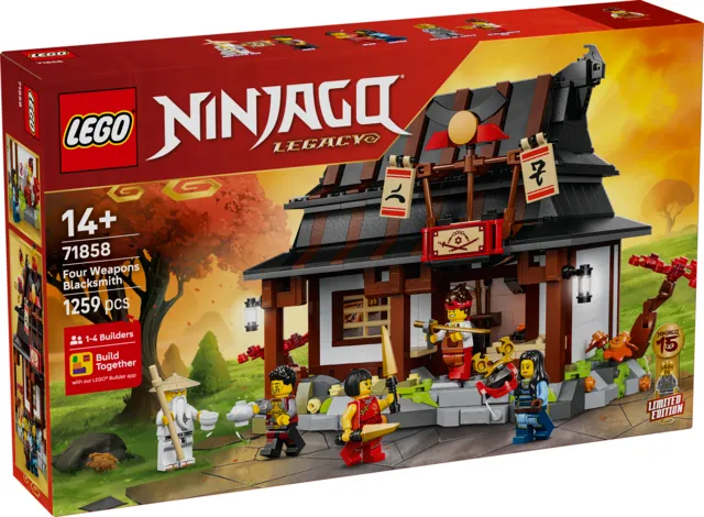 LEGO Ninjago Kuźnia Cztery Bronie 15-lecie 71858