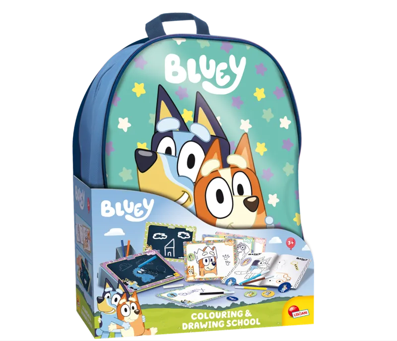 Lisciani Bluey Szkoła rysowania z plecakiem, zestaw