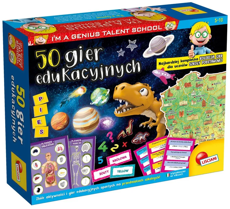 Lisciani I'm a Genius, 50 gier edukacyjnych 304-PL107421