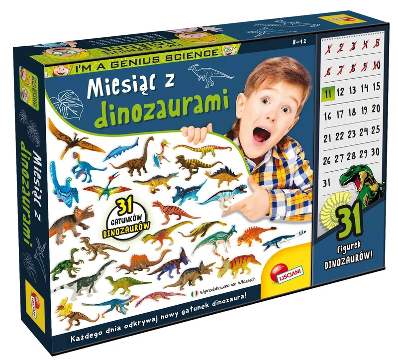 Lisciani I'm a Genius, miesiąc z dinozaurami, 31 modeli