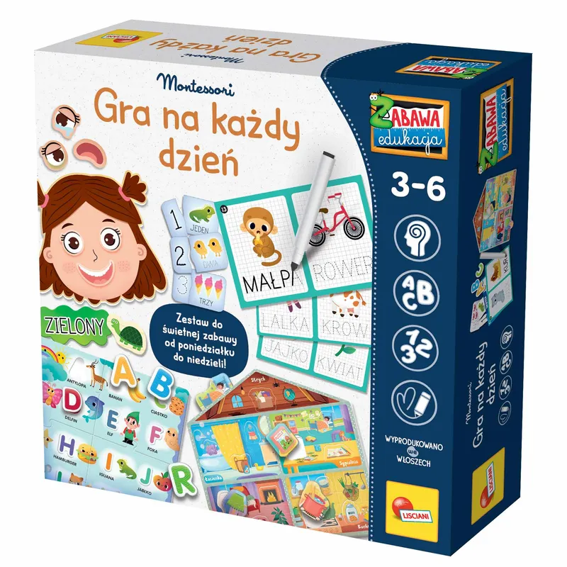 Lisciani Montessori Gra na każdy dzień, zestaw edukacyjny