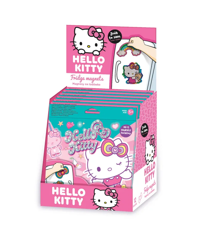Magnes na lodówkę Hello Kitty Pink, zestaw kreatywny PATIO DIY