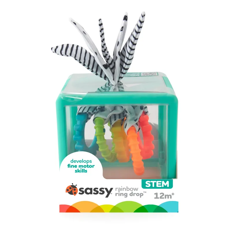 Manipulacyjna kostka sensoryczna Montessori Sassy