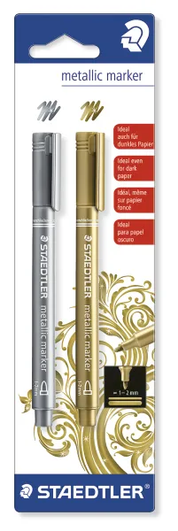 Marker Staedtler metaliczny, okrągła końcówka, 2 kolory