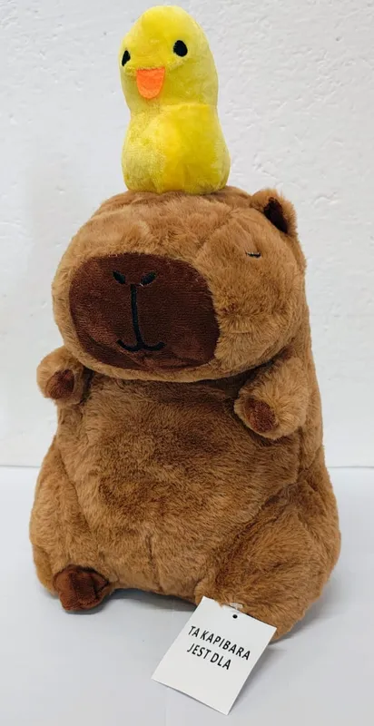 Maskotka Kapibara z kaczką 30 cm