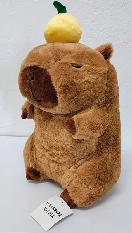 Maskotka Kapibara z plecakiem żółwia 30 cm
