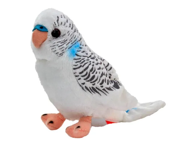 Maskotka ZOO Papuga falista biała 13cm, Beppe, pluszak