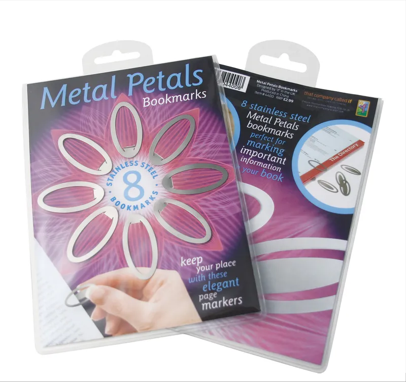 Metal Petals Bookmarks, zestaw 8 metalowych zakładek
