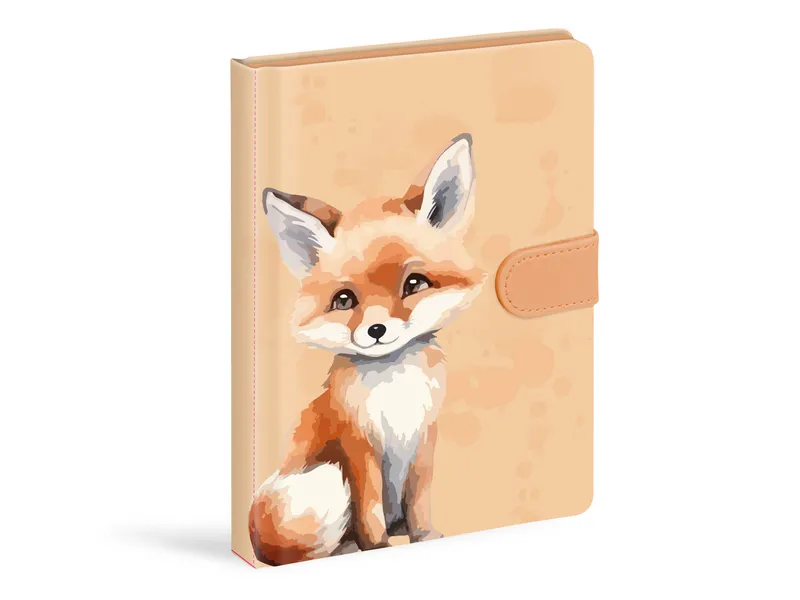 Notes na magnes 120 kartek 13x19 cm, lisek MFP w linie