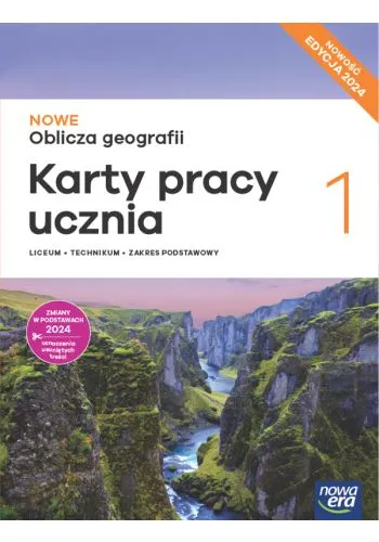 Oblicza geografii, karty pracy 1 liceum, zakres podstawowy 2024