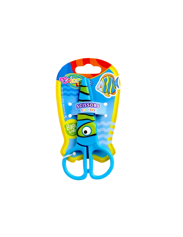 Nożyczki plastikowe Colorino Kids z oczkiem 12,5 cm mix