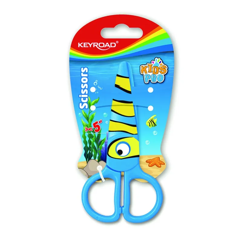 Nożyczki szkolne 5 cm KEYROAD Ryba, blister