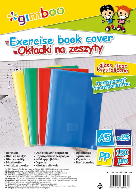 Okładka A5 Gimboo krystaliczna mix kolorów 25 szt.