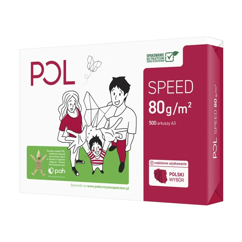 Papier ksero Pol Speed A3 klasa C 80gsm 500 ark
