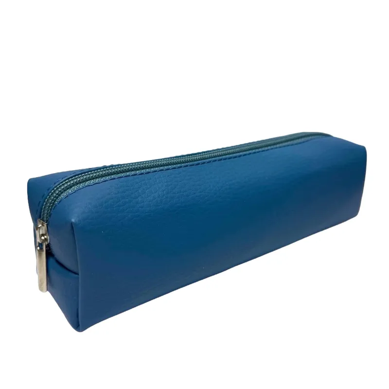 Piórnik Szkolny Kostka Denim Blue, EV-Corp, Ekoskóra